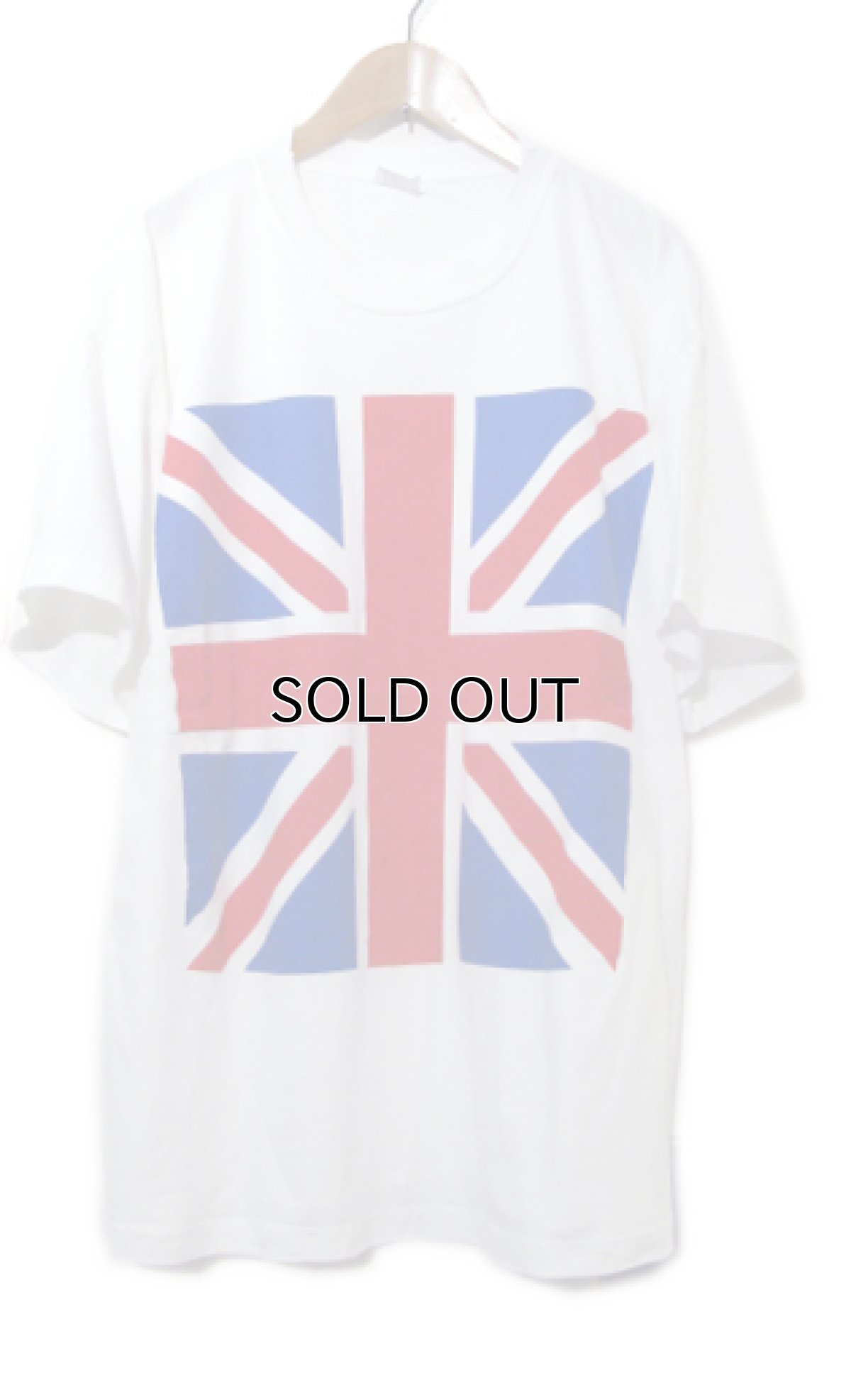画像1: Europe "Union Jack" Print T-Shirts　WHITE　size M - L (表記 XL) (1)