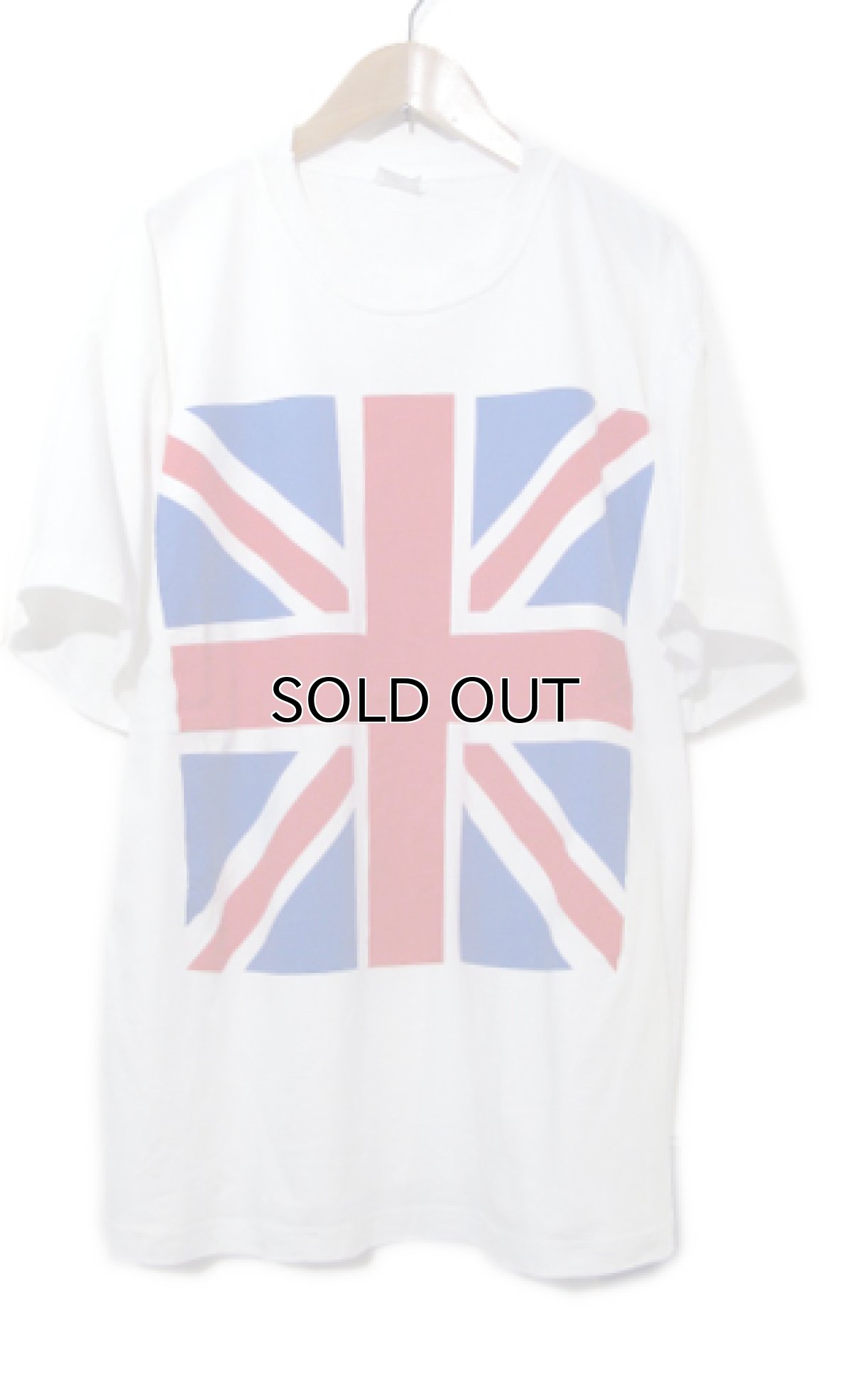 画像1: Europe "Union Jack" Print T-Shirts　WHITE　size M - L (表記 XL) (1)