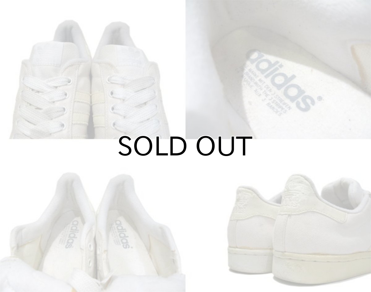 画像4: 1990's adidas "SUPER STAR" Canvas Sneaker WHITE size 10 (28 cm) (4)
