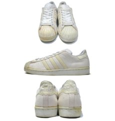 画像2: 1990's adidas "SUPER STAR" Canvas Sneaker　WHITE　size 10 (28 cm) (2)