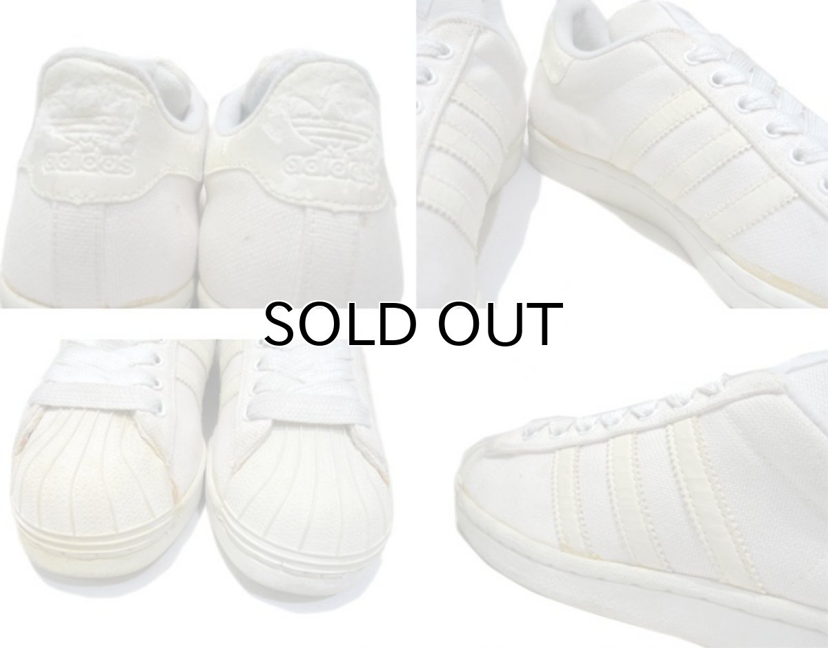 画像3: 1990's adidas "SUPER STAR" Canvas Sneaker WHITE size 10 (28 cm) (3)