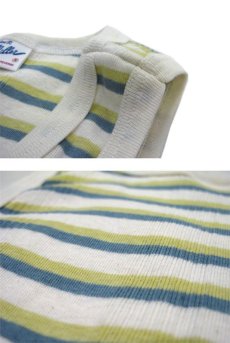 画像4: NEW "Miller" Pannel Rib Multi Border Tank Top　Natural / Yellow Green / Blue Green　size S (4)