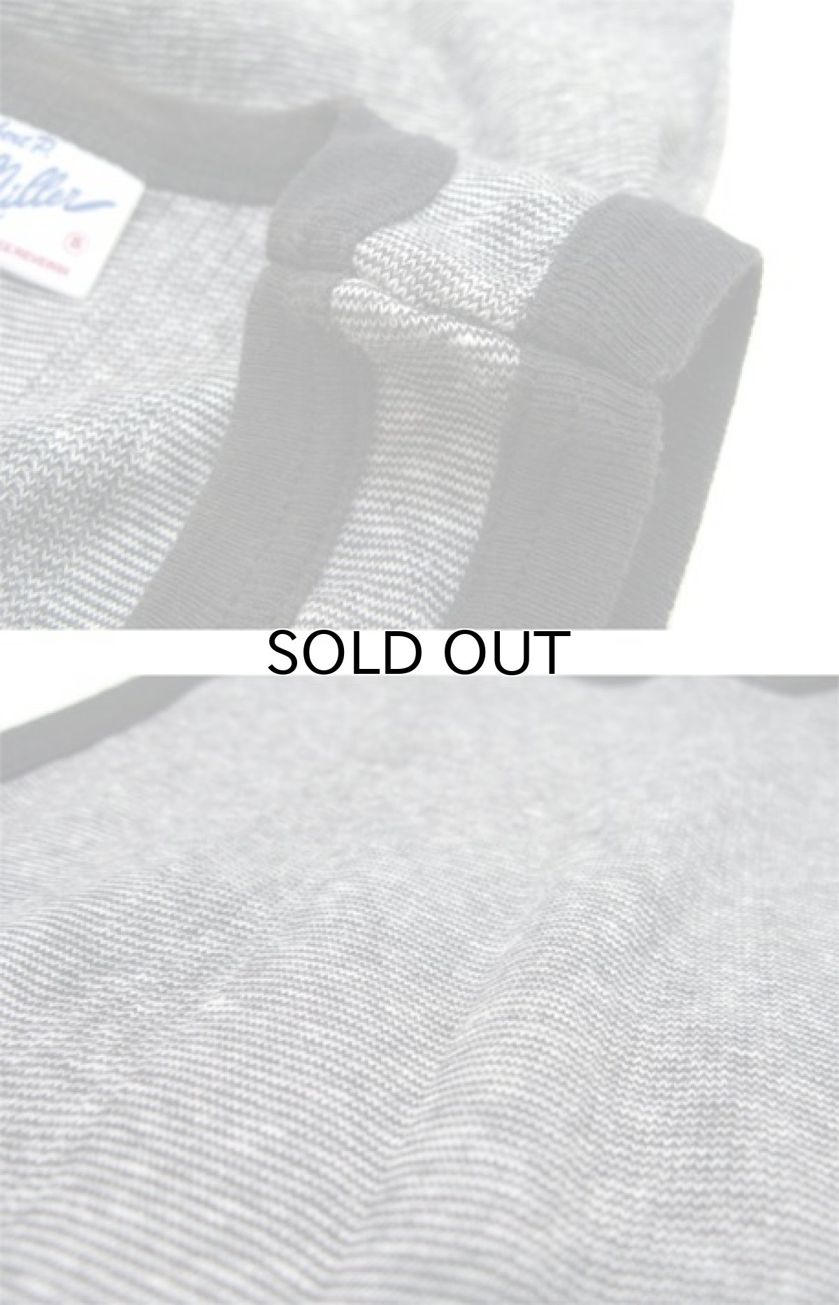 画像4: NEW "Miller" Pannel Rib Border Tank Top　Black / White　size S (4)