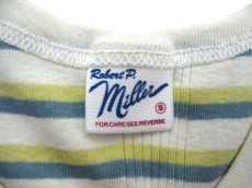 画像3: NEW "Miller" Pannel Rib Multi Border Tank Top　Natural / Yellow Green / Blue Green　size S (3)