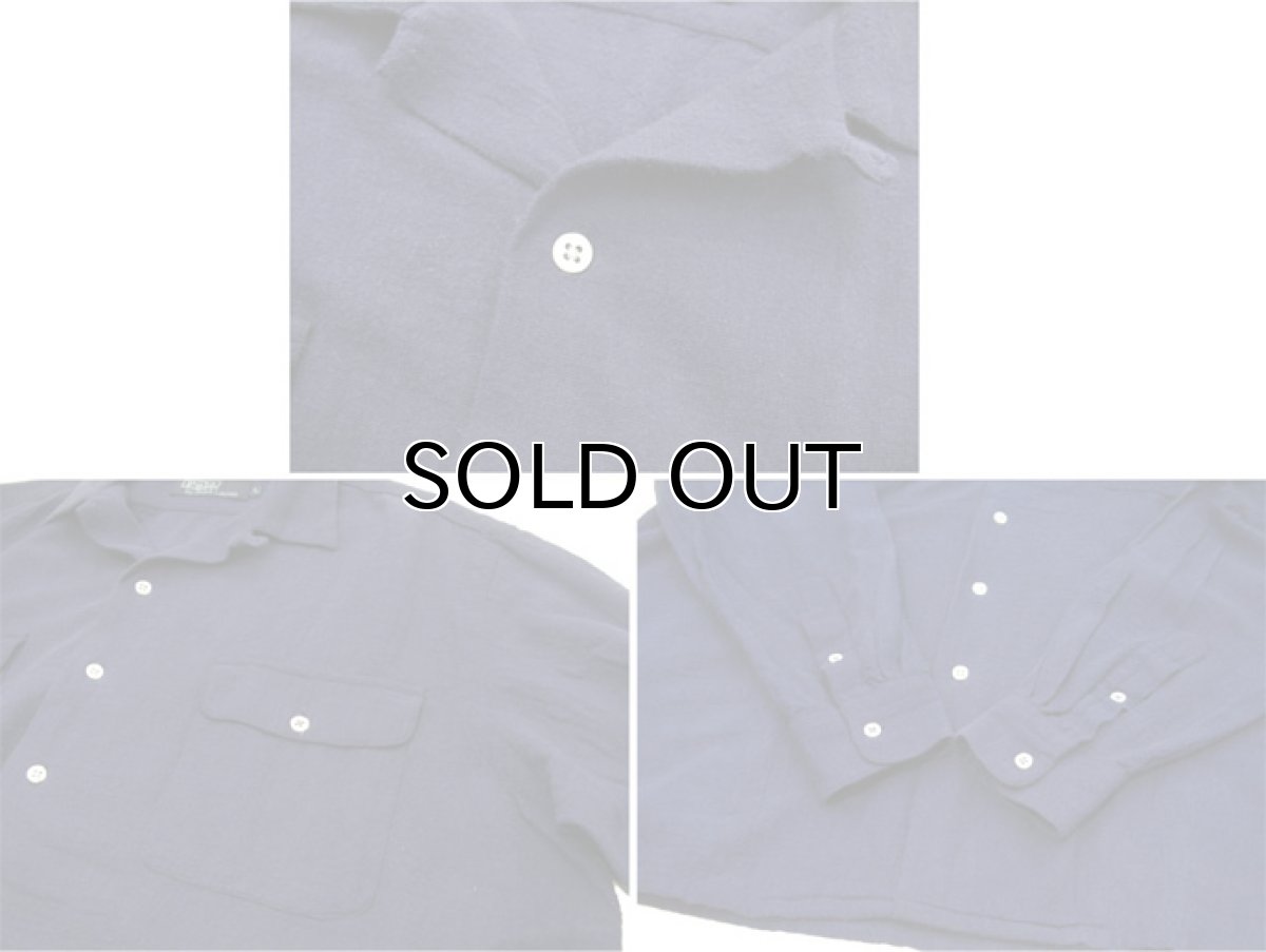 画像6: "Polo by Ralph Lauren" L/S Cotton Box Shirts NAVY size L (表記 L) (6)