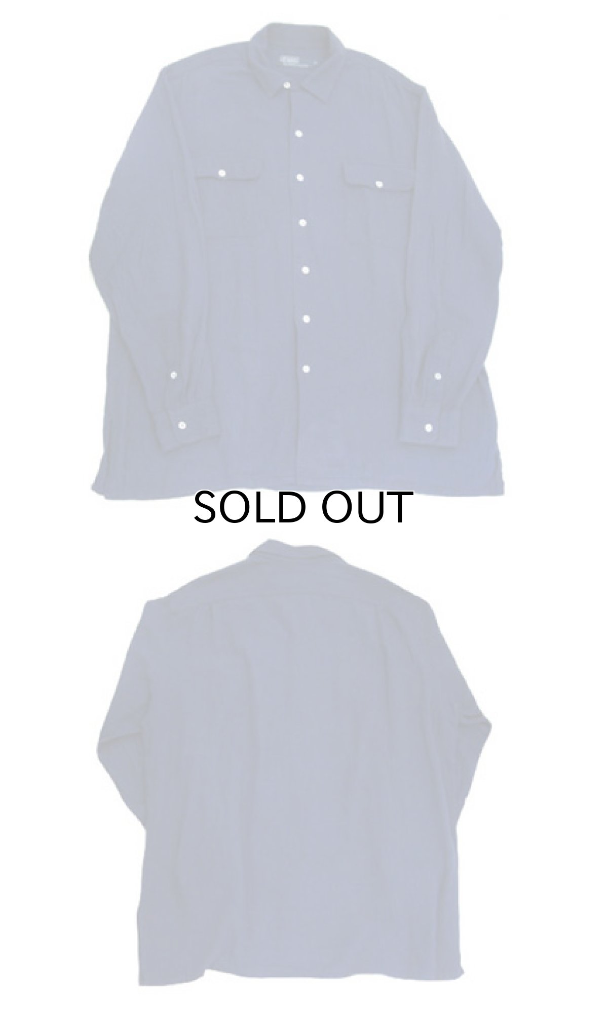 画像5: "Polo by Ralph Lauren" L/S Cotton Box Shirts NAVY size L (表記 L) (5)