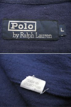 画像4: "Polo by Ralph Lauren" L/S Cotton Box Shirts　NAVY　size L (表記 L) (4)