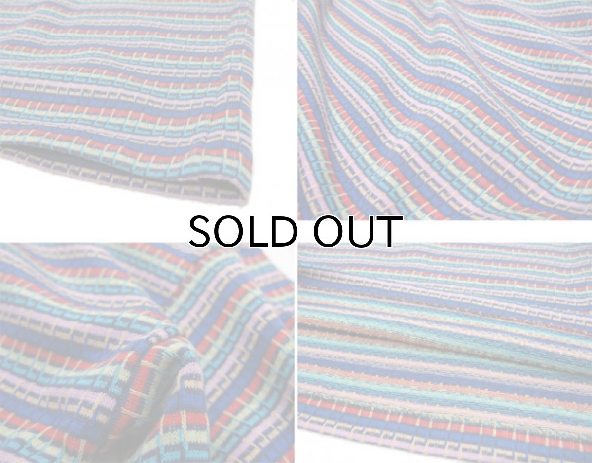 画像2: 1980's IMPACT Crew Neck Jacquard T-Shirts -made in USA- Multi Color size L - XL (表記 L) (2)