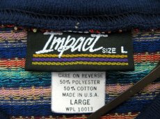 画像3: 1980's IMPACT Crew Neck Jacquard T-Shirts -made in USA-　Multi Color　size L - XL (表記 L) (3)