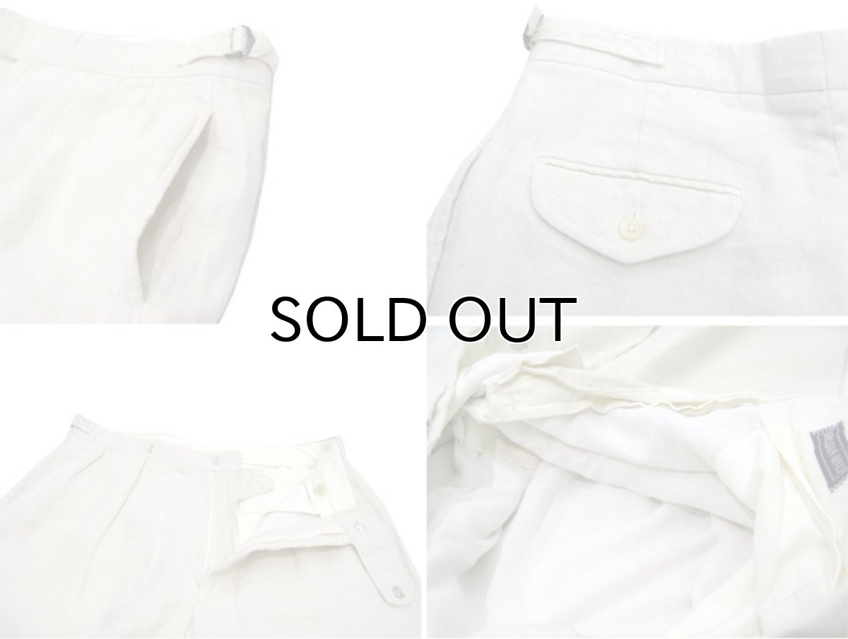 画像5: Polo by Ralph Lauren Linen Tuck Trousers -made in U.S.A- NATURAL size ~31 inch (5)