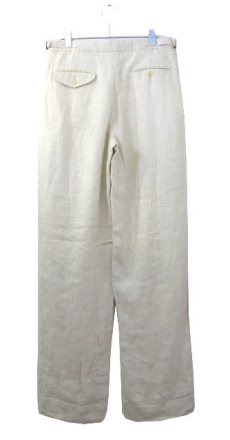 画像2: Polo by Ralph Lauren Linen Tuck Trousers -made in U.S.A-　NATURAL　size ~31 inch (2)