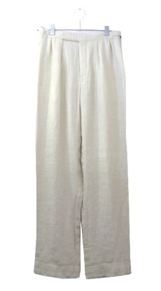 画像1: Polo by Ralph Lauren Linen Tuck Trousers -made in U.S.A-　NATURAL　size ~31 inch (1)