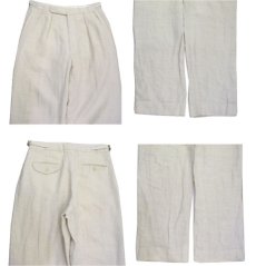 画像4: Polo by Ralph Lauren Linen Tuck Trousers -made in U.S.A-　NATURAL　size ~31 inch (4)