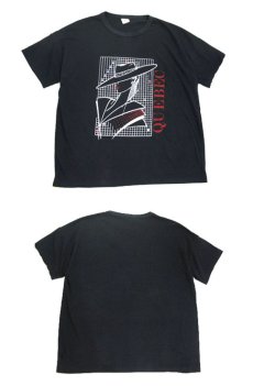 画像4: 1980's Mr. Worldpro Crew Neck Print T-Shirts "QUEBEC" made in CANADA　BLACK　size M - L (表記 不明) (4)