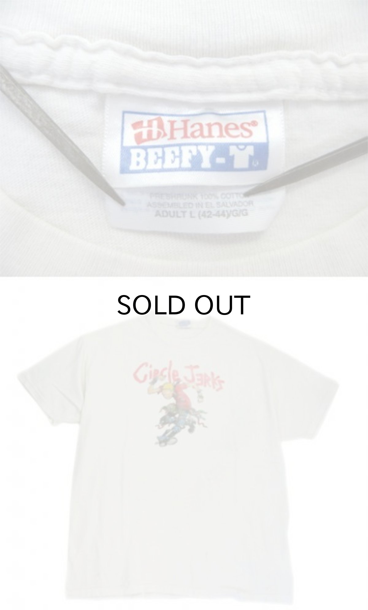画像3: 1990's~ Hanes Band T-Shirts "Circle Jerks" Off White size M - L (表記 L) (3)