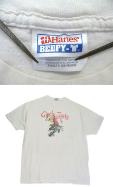 画像3: 1990's~ Hanes Band T-Shirts "Circle Jerks"　Off White　size M - L (表記 L) (3)