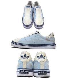 画像2: adidas "STAN SMITH" Canvas Slip-On　White / Sax Blue / Navy　size 9.5 (27.5 cm) (2)