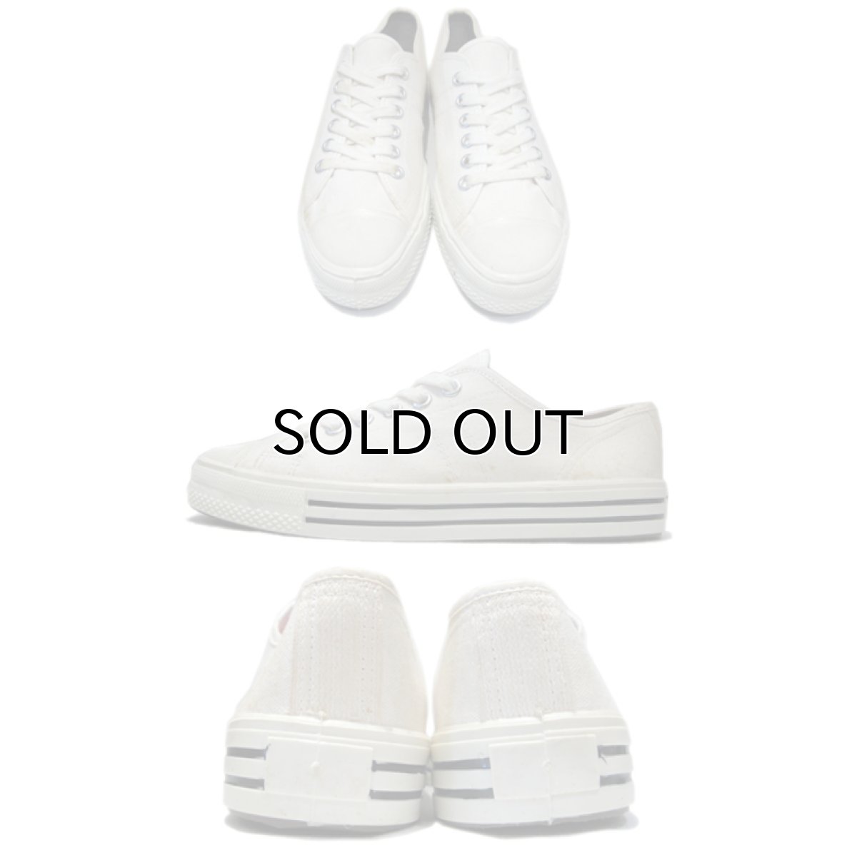 画像2: 1970's "GRANTS WTG" Low-Cut Canvas Sneaker　Dead Stock　NATURAL　size 9.5 (27.5 cm) (2)