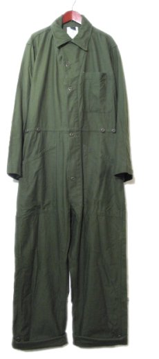 画像1: 1980's U.S.Military Cotton Sateen All in One　Dead Stock one-washed　OLIVE　size SMALL (1)