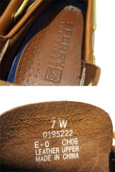 画像4: "SPERRY TOP-SIDER" Leather Deck Shoes　Lt.Brown　size 7 (25 cm) (4)
