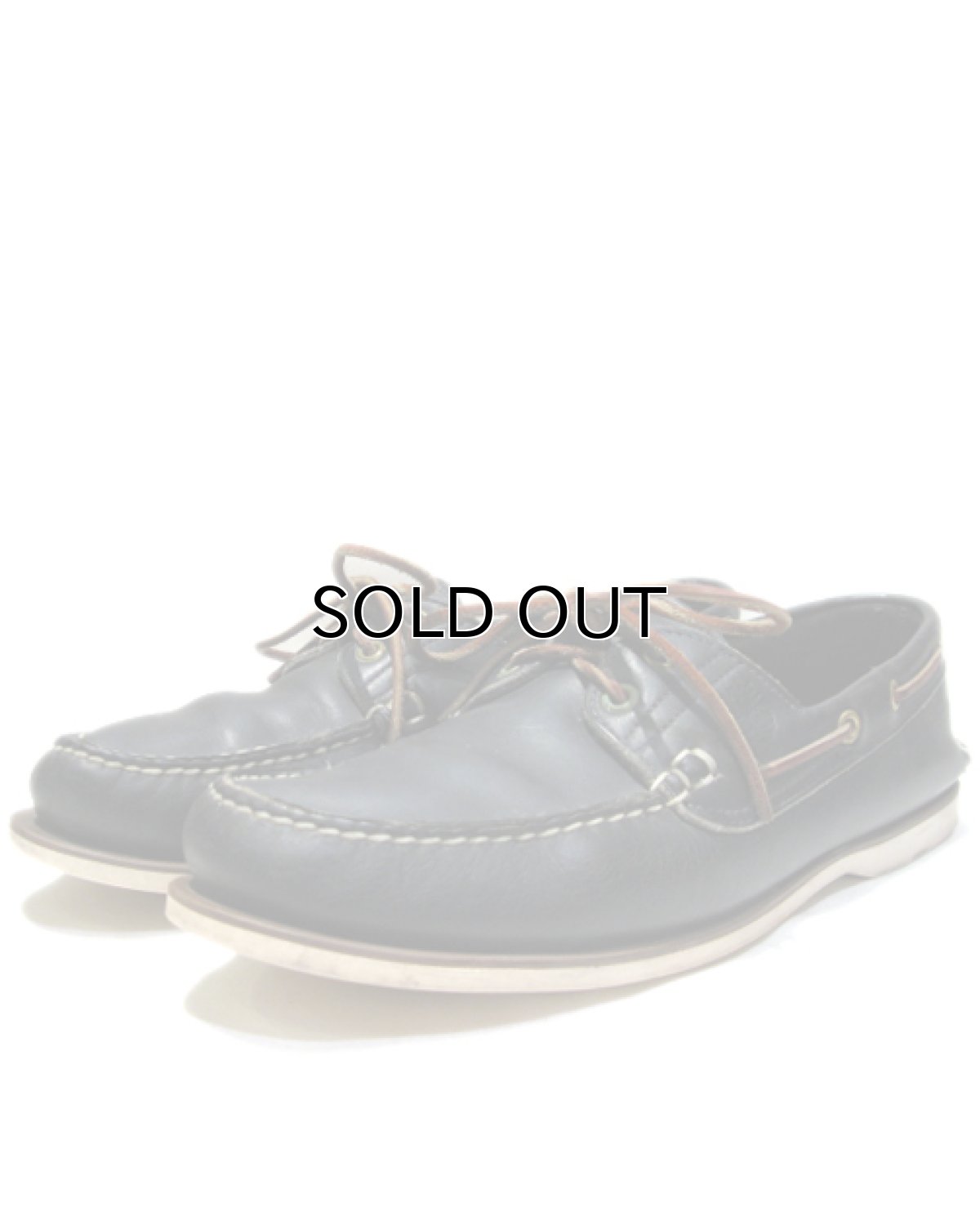 画像1: "Timberland" Leather Deck Shoes -made in USA-　Dark Blue　size 10 (28 cm) (1)