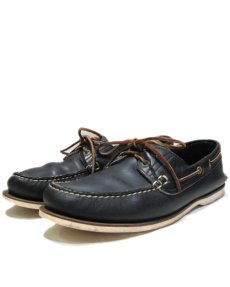 画像1: "Timberland" Leather Deck Shoes -made in USA-　Dark Blue　size 10 (28 cm) (1)