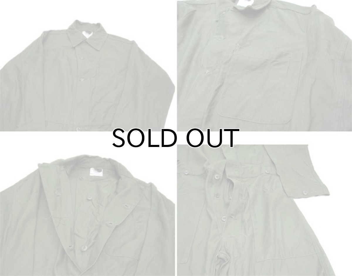 画像4: 1980's U.S.Military Cotton Sateen All in One Dead Stock one-washed OLIVE size SMALL (4)
