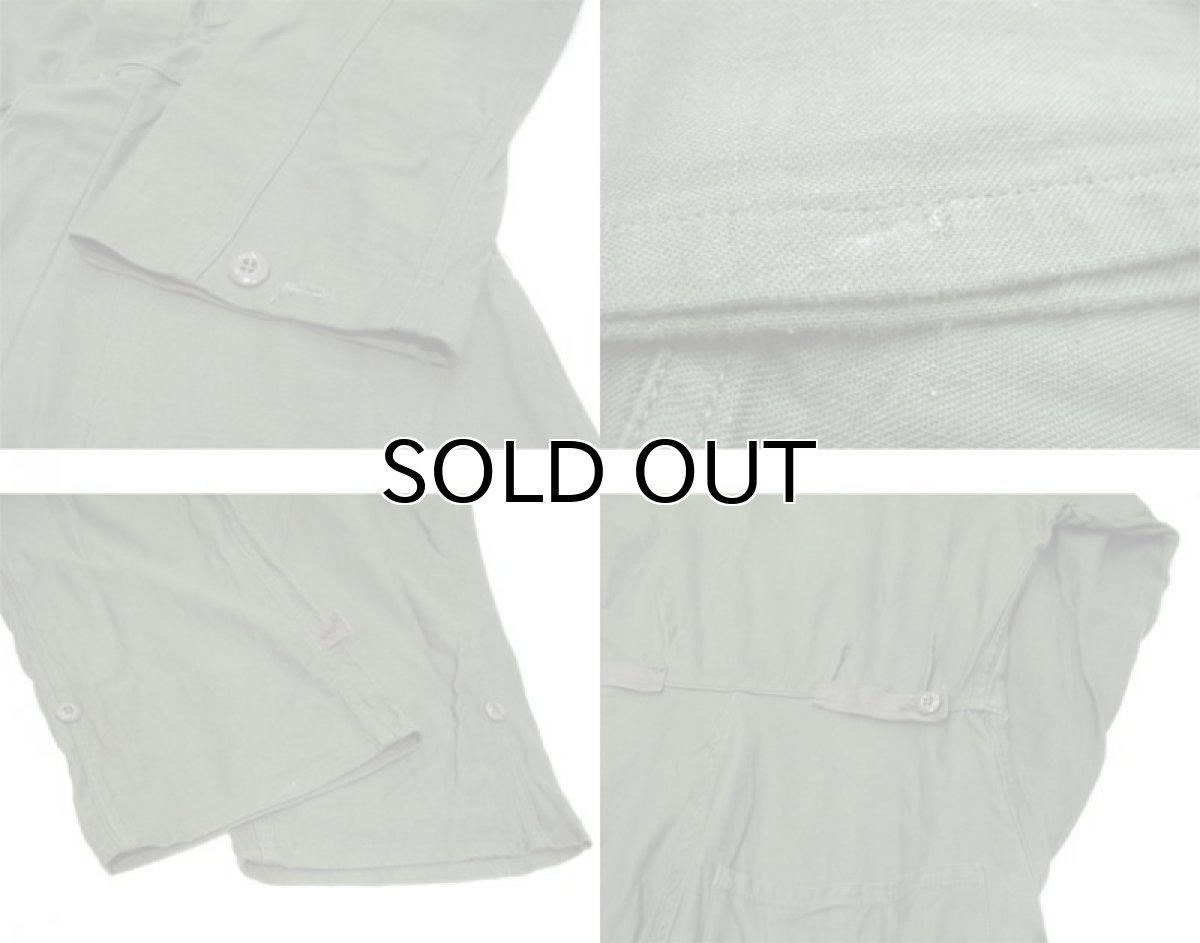 画像5: 1980's U.S.Military Cotton Sateen All in One Dead Stock one-washed OLIVE size SMALL (5)