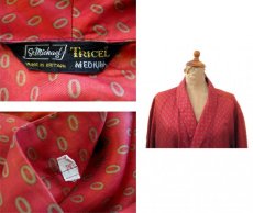 画像3: 1960's~ "TRICEL" Paisley Pattern Gown -made in BRITAIN-　RED　size Free (表記 M) (3)