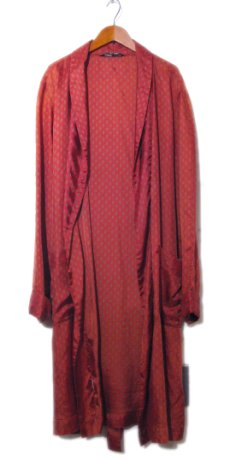 画像1: 1960's~ "TRICEL" Paisley Pattern Gown -made in BRITAIN-　RED　size Free (表記 M) (1)