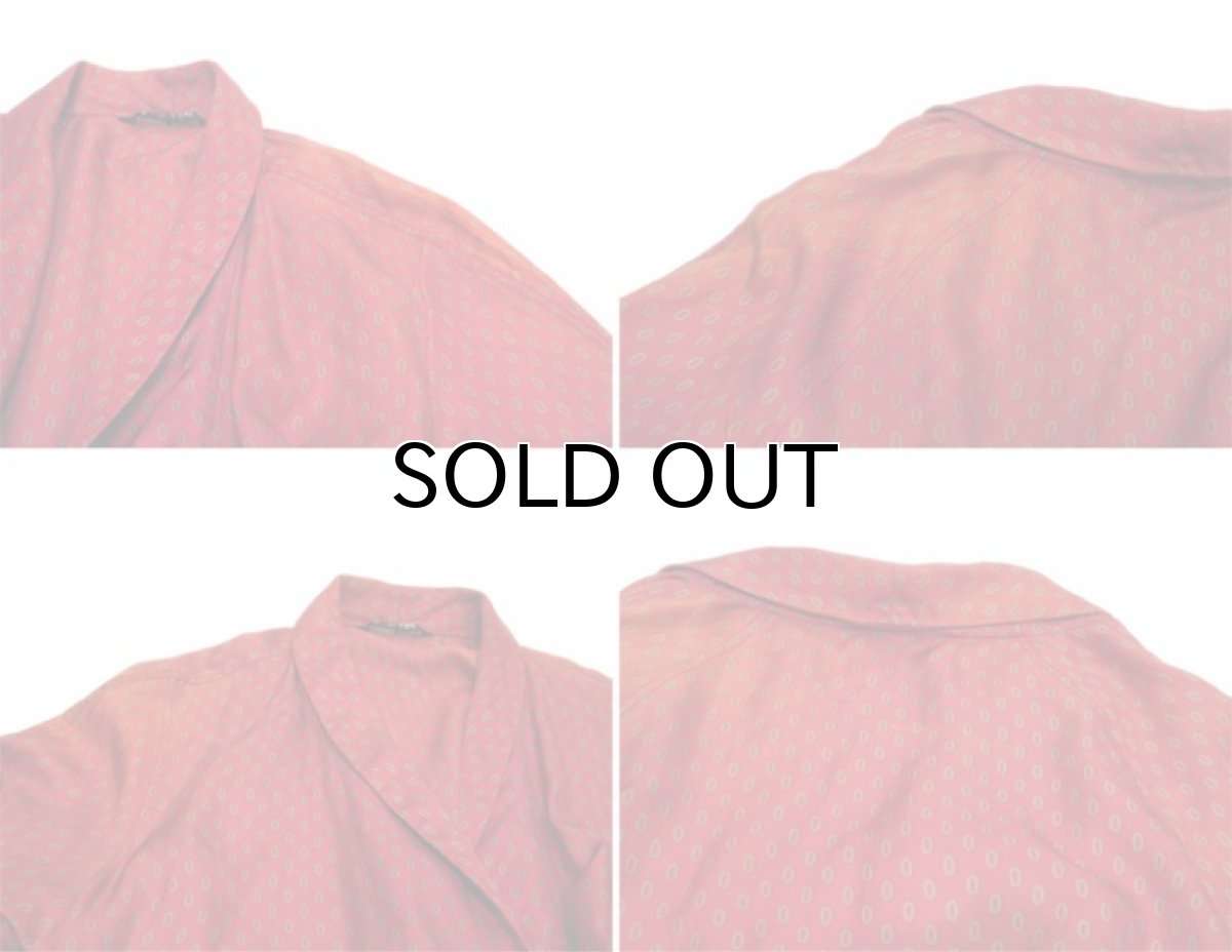 画像4: 1960's~ "TRICEL" Paisley Pattern Gown -made in BRITAIN-　RED　size Free (表記 M) (4)