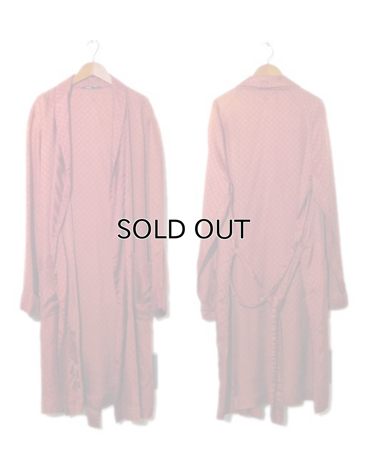 画像2: 1960's~ "TRICEL" Paisley Pattern Gown -made in BRITAIN-　RED　size Free (表記 M) (2)