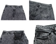 画像3: "American Apparel" Chemical Wash Denim Skinny Pants　Black Denim　size w 33 inch (表記 w 33) (3)