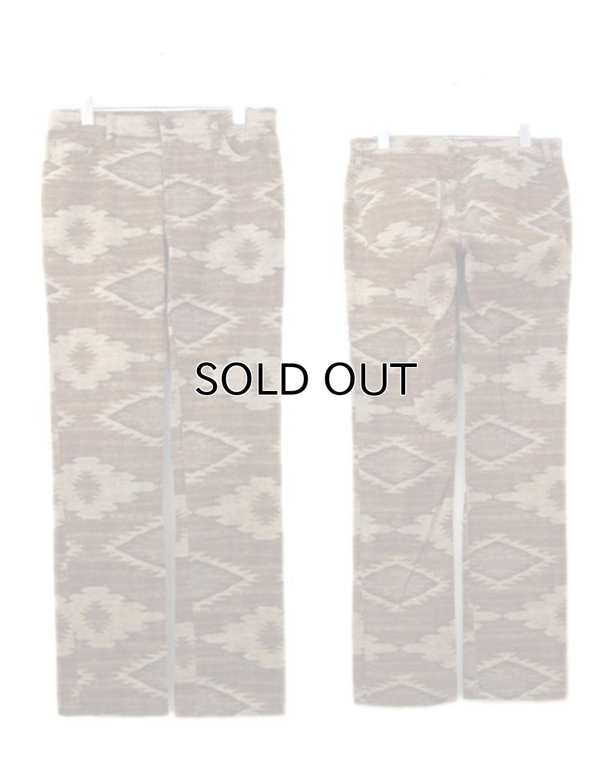 画像2: "Lauren Jeans Co." Native Pattern Slim Pants　BROWN　size w 29 inch (表記 4) (2)