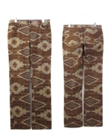 画像2: "Lauren Jeans Co." Native Pattern Slim Pants　BROWN　size w 29 inch (表記 4) (2)