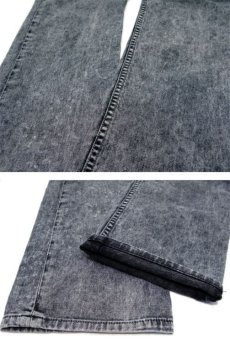 画像4: "American Apparel" Chemical Wash Denim Skinny Pants　Black Denim　size w 33 inch (表記 w 33) (4)