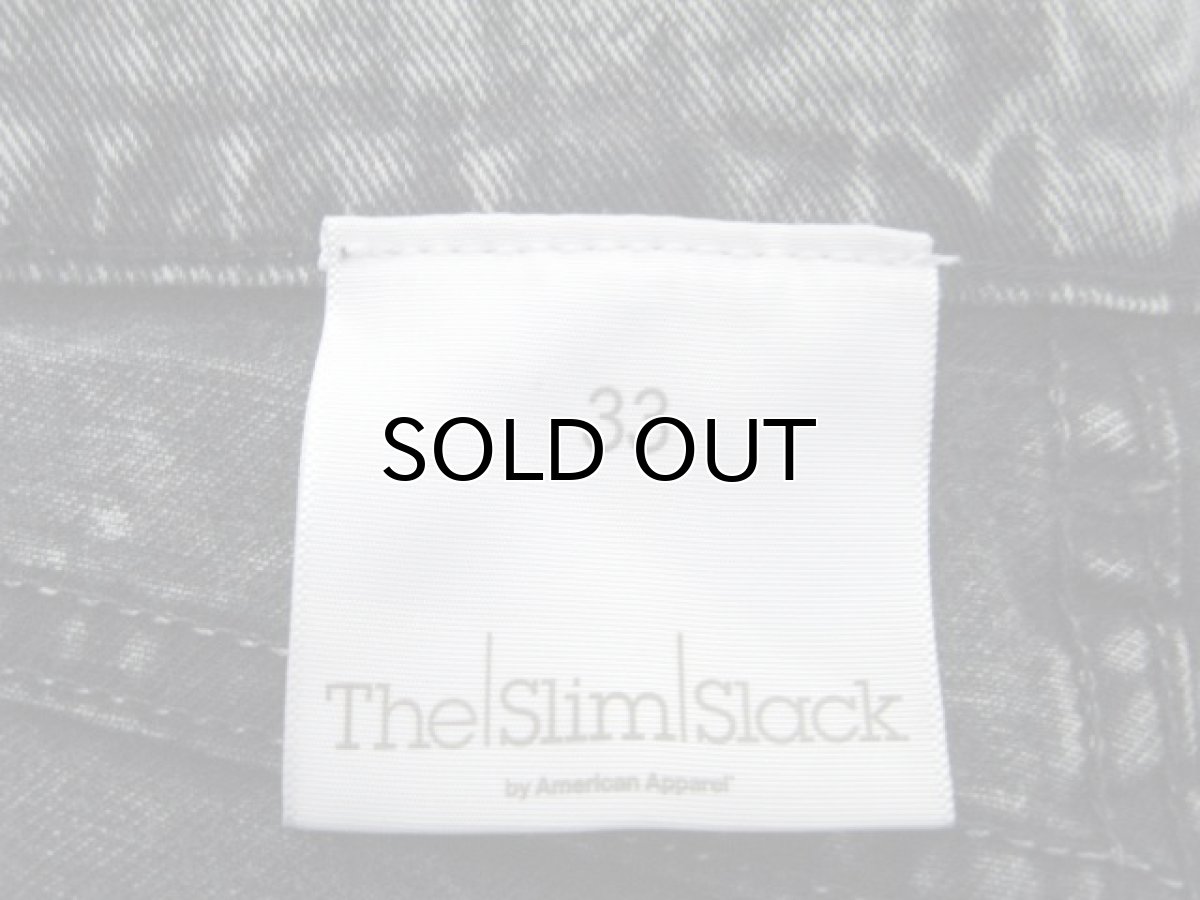 画像5: "American Apparel" Chemical Wash Denim Skinny Pants　Black Denim　size w 33 inch (表記 w 33) (5)