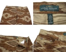 画像3: "Lauren Jeans Co." Native Pattern Slim Pants　BROWN　size w 29 inch (表記 4) (3)