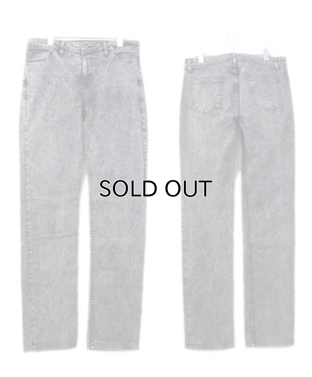 画像2: "American Apparel" Chemical Wash Denim Skinny Pants　Black Denim　size w 33 inch (表記 w 33) (2)