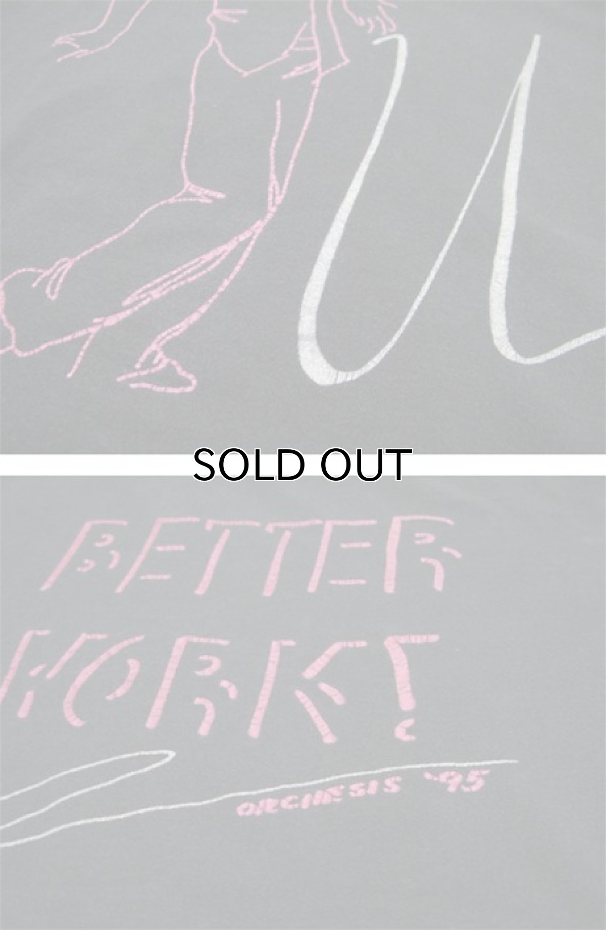 画像4: 1990's "Better Work ORCHESIS '95" Print T-Shirts -made in USA- BLACK size XL (表記 XL) (4)