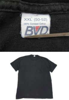 画像3: 1980's "BVD" Crew Neck Pocket T-Shirts -made in USA-　BLACK　size XL (表記 XXL 50-52) (3)