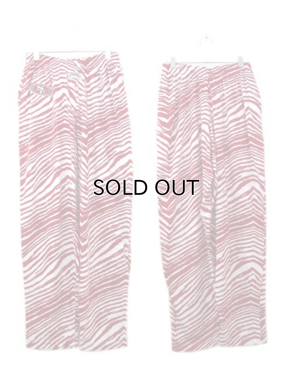 画像2: ZUBAZ Zebra Patterned Easy Pants "SF 49ers"　Red / White　size Free (2)