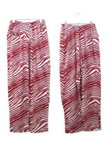 画像2: ZUBAZ Zebra Patterned Easy Pants "SF 49ers"　Red / White　size Free (2)