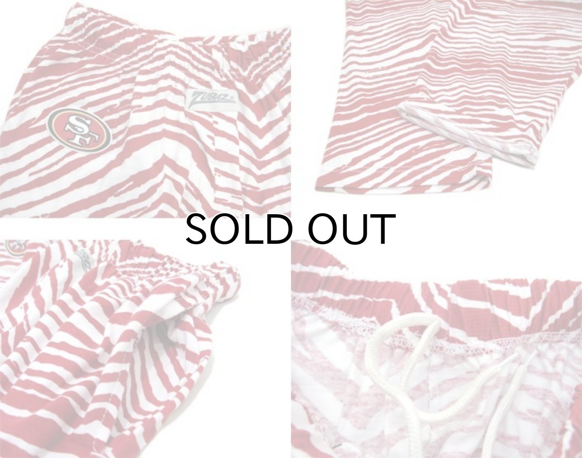 画像3: ZUBAZ Zebra Patterned Easy Pants "SF 49ers"　Red / White　size Free (3)