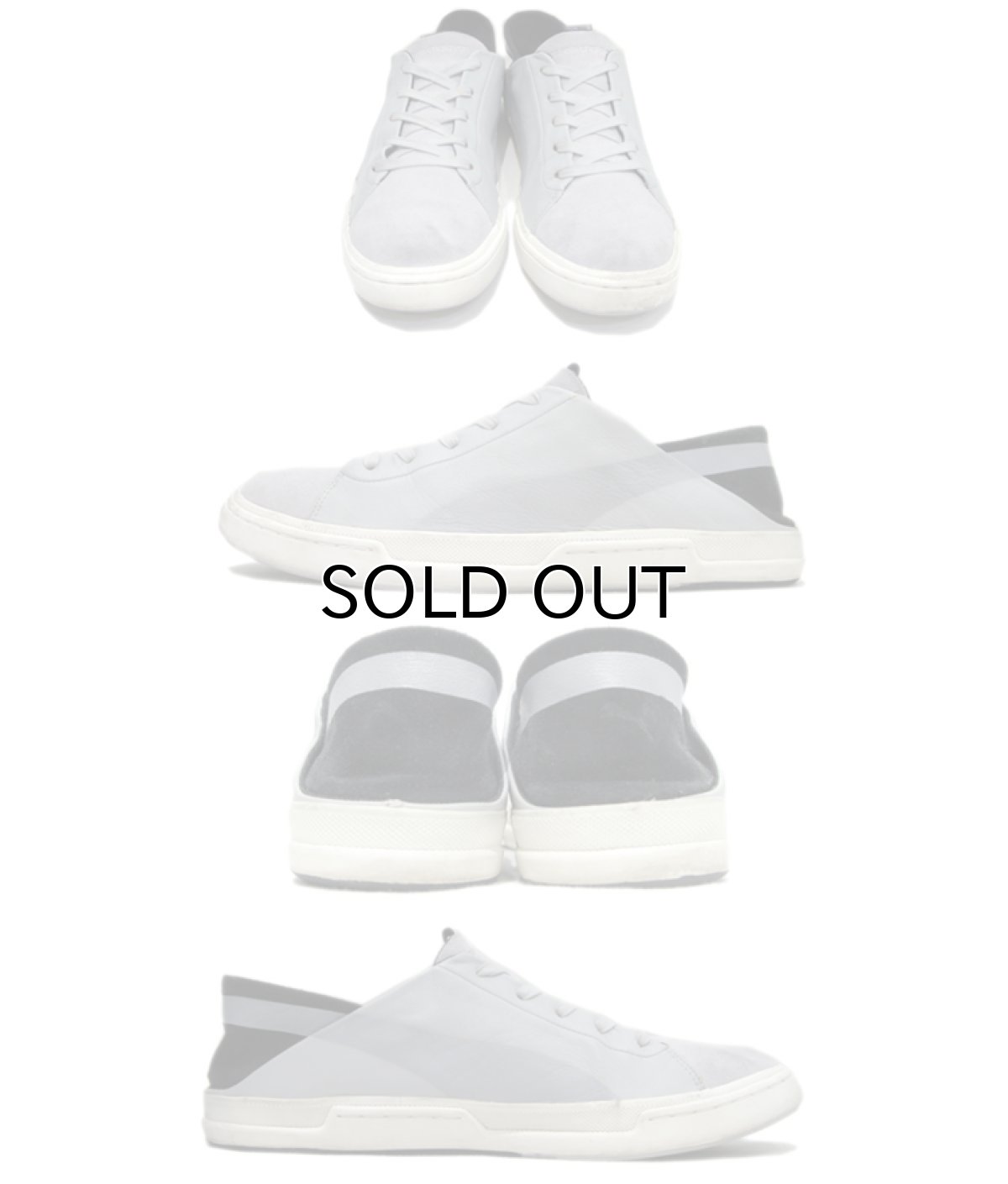 画像2: "PUMA by hussein chalayan" Leather Sneaker Grey / Black / White size12 (30 cm) (2)