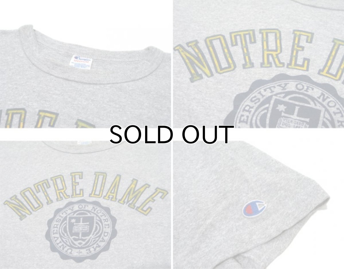 画像5: 1980's Champion Print T-Shirts "NOTREDAME" -made in USA- Heather Grey size S - M (表記 M) (5)