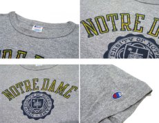 画像5: 1980's Champion Print T-Shirts "NOTREDAME" -made in USA-　Heather Grey　size S - M (表記 M) (5)
