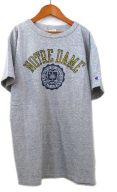 画像1: 1980's Champion Print T-Shirts "NOTREDAME" -made in USA-　Heather Grey　size S - M (表記 M) (1)