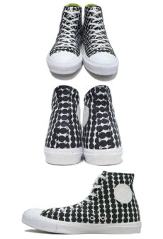 画像2: NEW Converse x marimekko "All Star" Hi-Cut Canvas Sneaker　Black / White　size 9 (27.5 cm) (2)