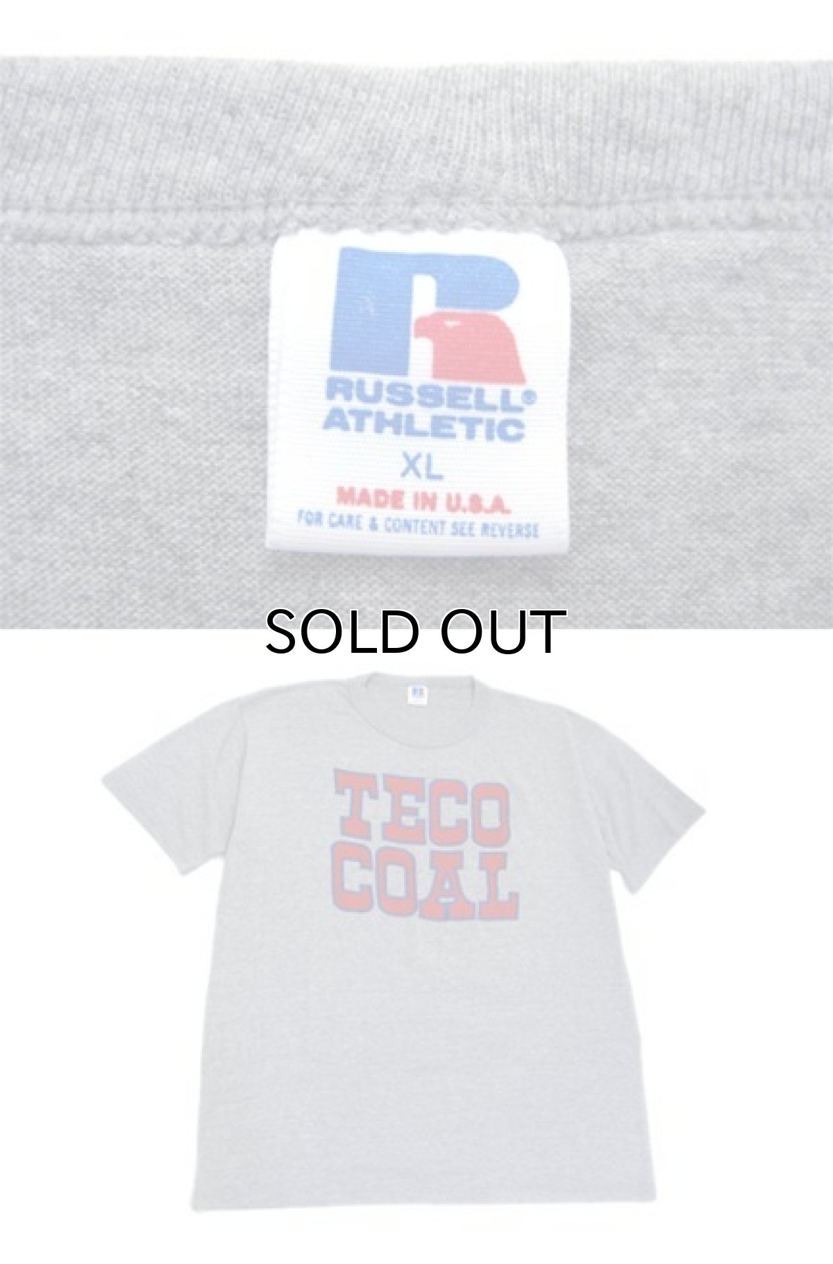 画像3: ~1990's Russell Athletic Print T-Shirts "TECO COAL"　Dead Stock one-washed　GREY　size XL (表記 XL) (3)
